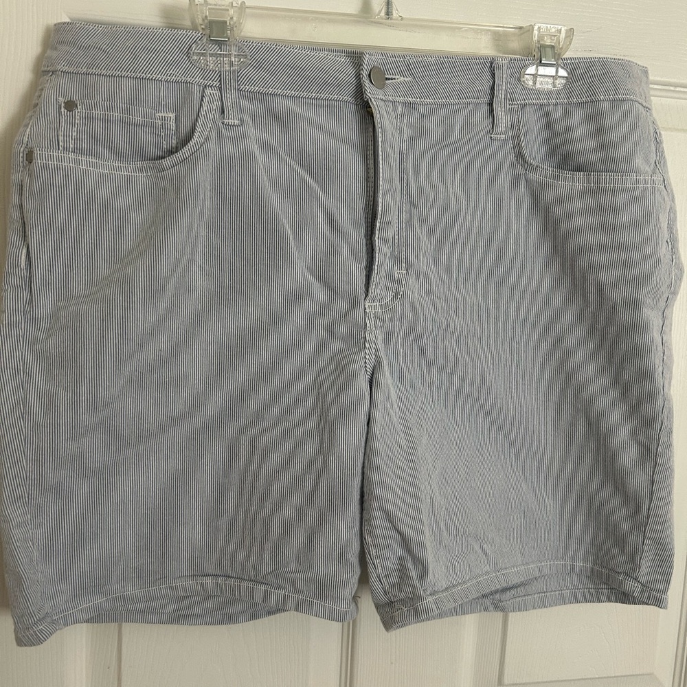 Women’s pinstriped shorts
